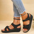 Women's Wedge Sandals Adjustable Strap Open Toe Arch Support Casual Summer Shoes – Alfreda