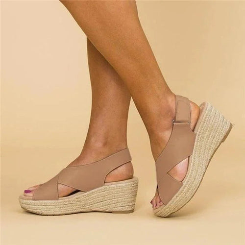 Women's Cushioned Sandals Contoured Footbed Wedge Breathable Casual Summer – Neve