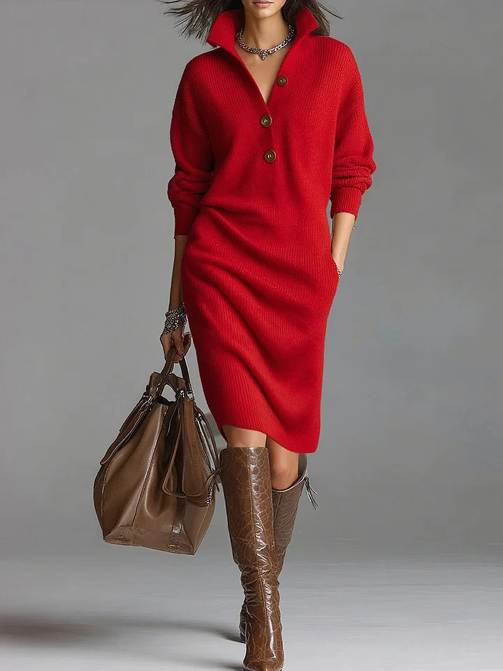 Women's Chic Knit Short Dress Soft Breathable Flattering Casual Workday Evening Elegant – Fatima