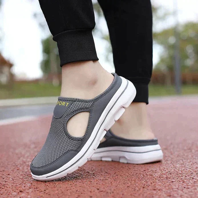 Women's Mesh Slippers Breathable Cushioned Sole Slip-On Casual Summer Walking Comfort