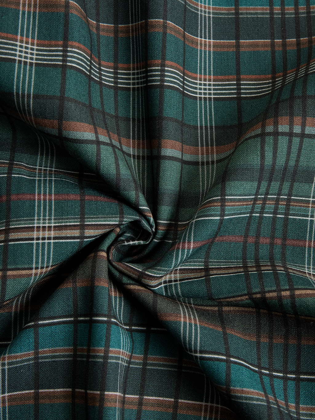 Women's Plaid Lapel Single-Breasted Shirt Long Dress Long Sleeve Casual Elegant – Green Tartan