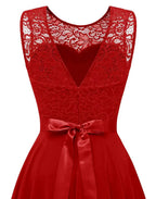 Women's Formal Dress Hi-Low Midi Wedding Guest Sleeveless Fluid Elegant Party Gown