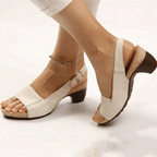 Women's Heeled Sandals Block Heel Arch Support Open Toe Casual Formal Summer Shoes – Marley Elegance