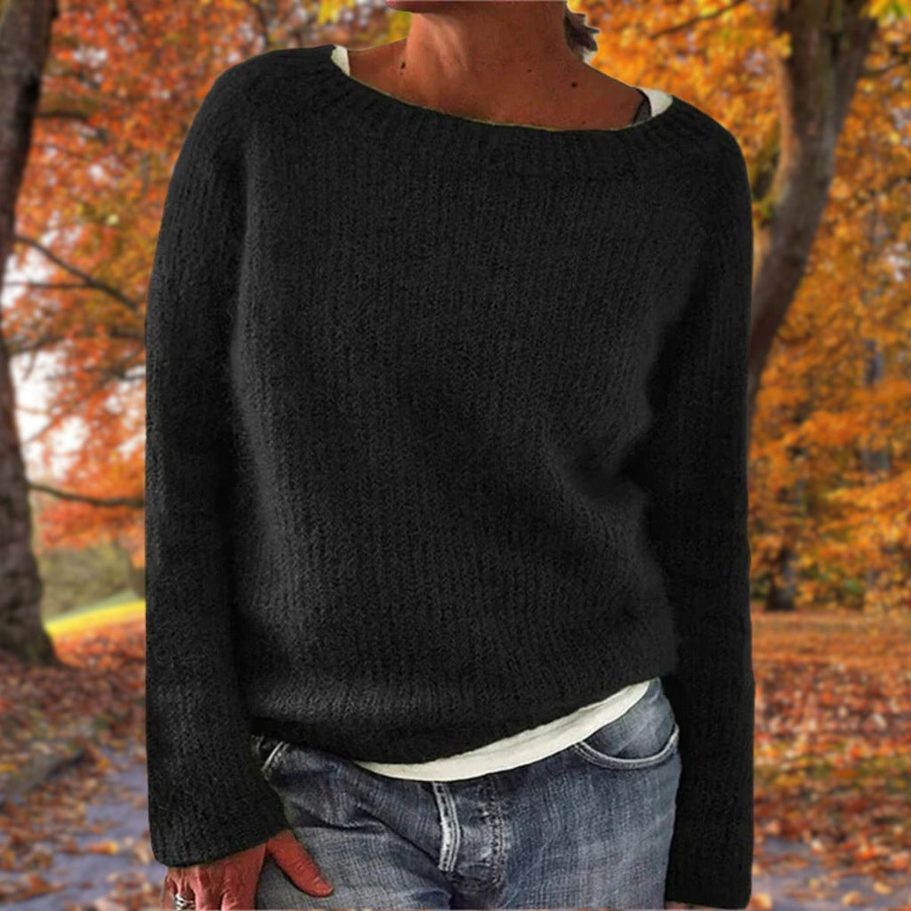 Women's Classic Merino Wool Sweater Soft Warm Relaxed Fit Timeless Casual Pullover Winter – Pleun