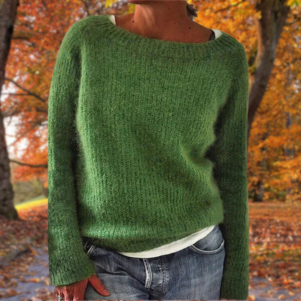 Women's Classic Merino Wool Sweater Soft Warm Relaxed Fit Timeless Casual Pullover Winter – Pleun