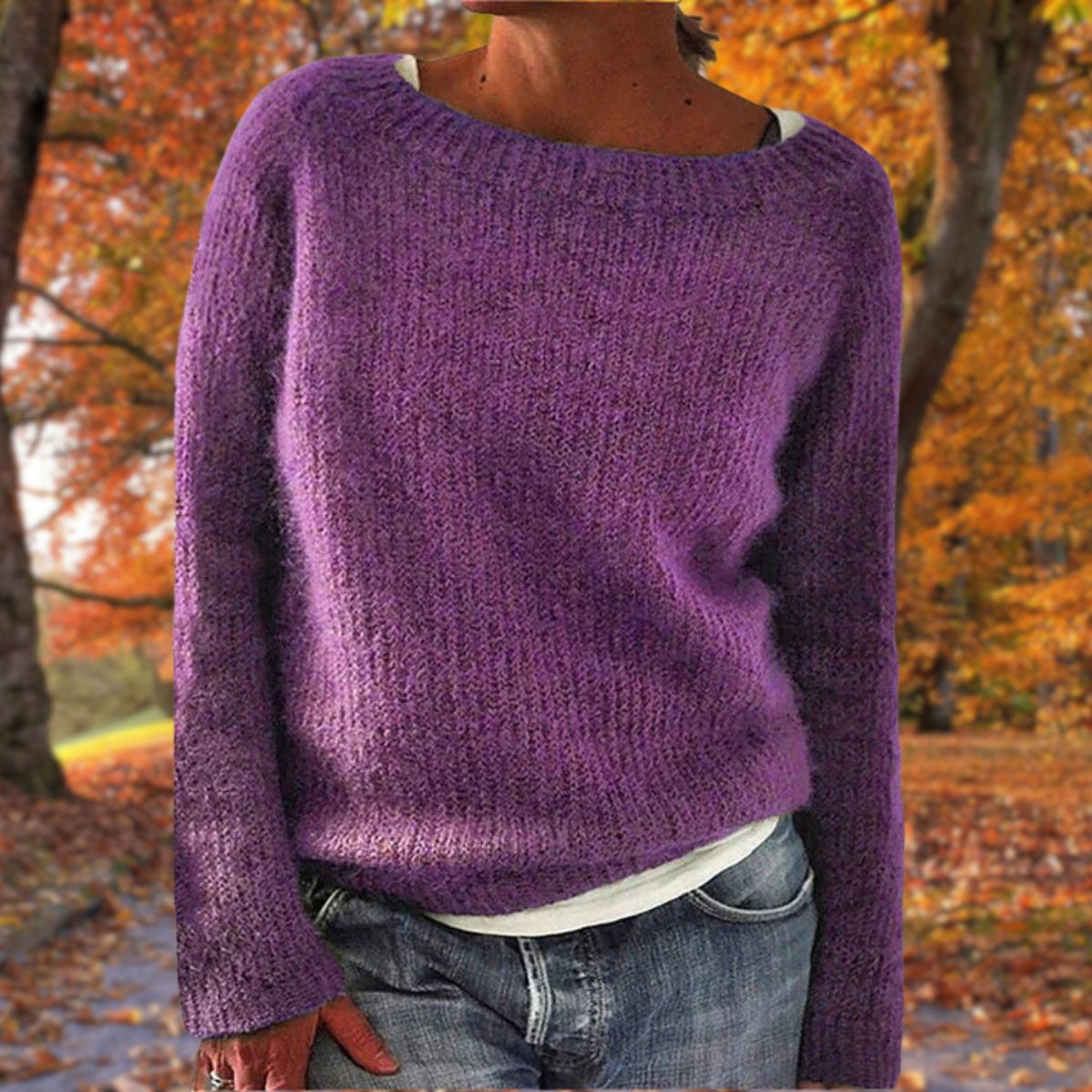 Women's Classic Merino Wool Sweater Soft Warm Relaxed Fit Timeless Casual Pullover Winter – Pleun