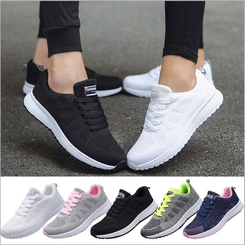 Women's Ergonomic Lightweight Breathable Mesh Sneakers Casual Walking Running Comfort Everyday Shoes