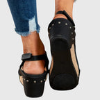 Women's Wedge Sandals Cushioned Insole Adjustable Buckle All-Day Comfort – Adela