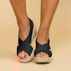 Women's Cushioned Sandals Contoured Footbed Wedge Breathable Casual Summer – Neve
