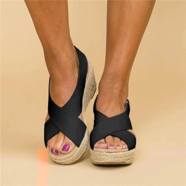 Women's Cushioned Sandals Contoured Footbed Wedge Breathable Casual Summer – Neve
