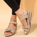 Women's Wedge Sandals Adjustable Strap Open Toe Arch Support Casual Summer Shoes – Alfreda