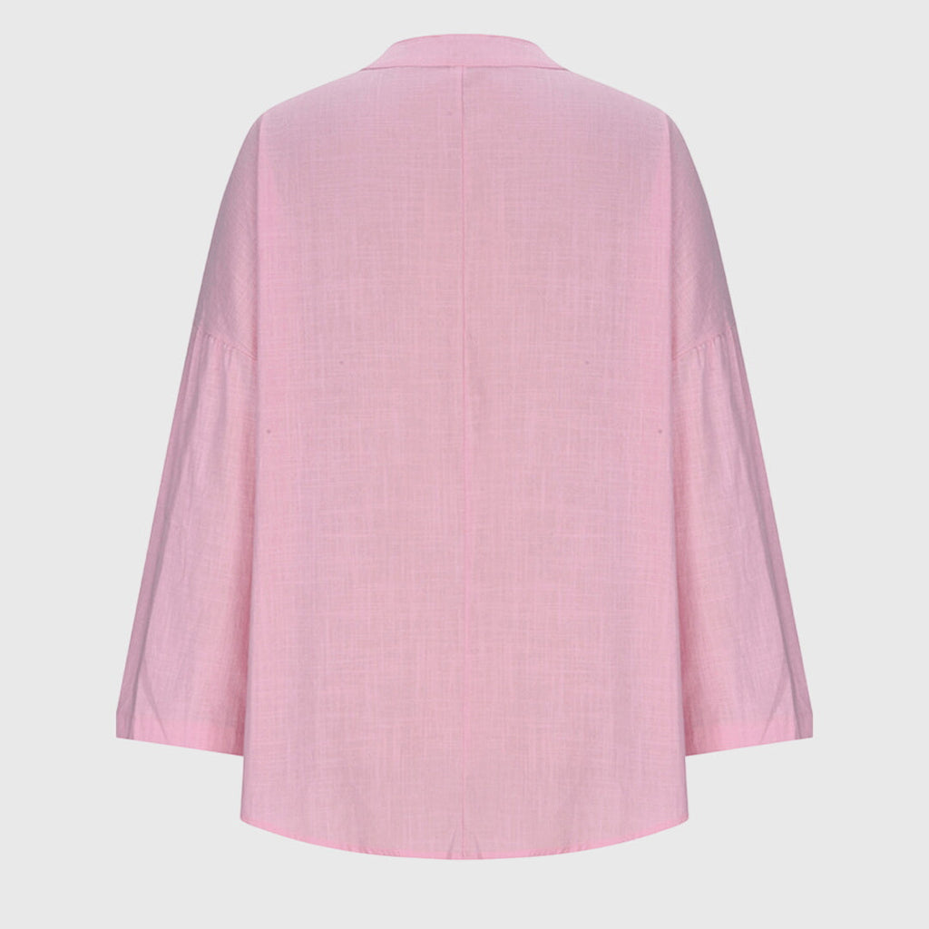 Women's Flowy Elegant Beach Shirt V-Neck Long Sleeve Relaxed Fit Casual Summer – Lenara