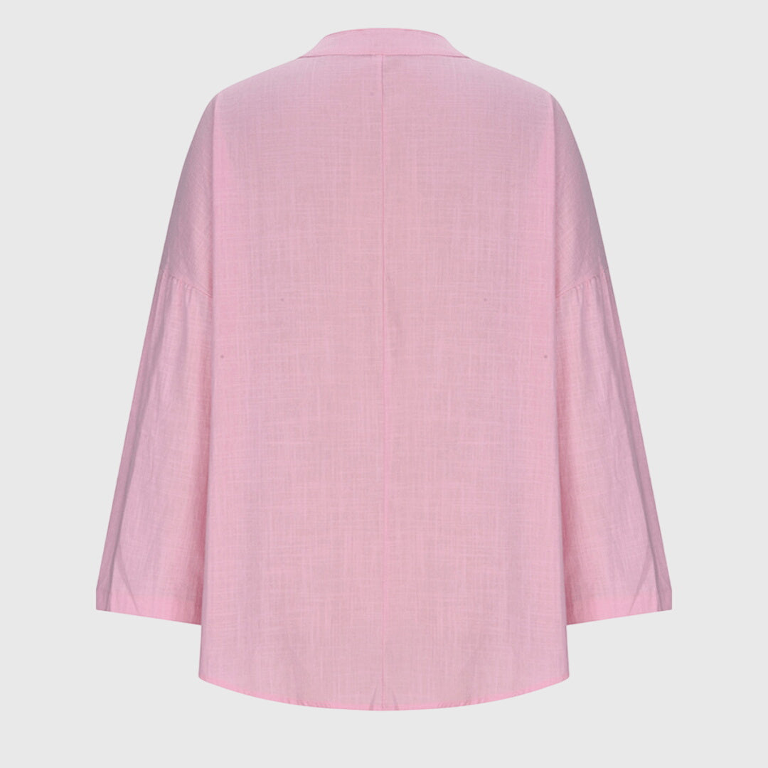 Women's Flowy Elegant Beach Shirt V-Neck Long Sleeve Relaxed Fit Casual Summer – Lenara