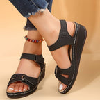 Women's Wedge Sandals Adjustable Strap Open Toe Arch Support Casual Summer Shoes – Alfreda