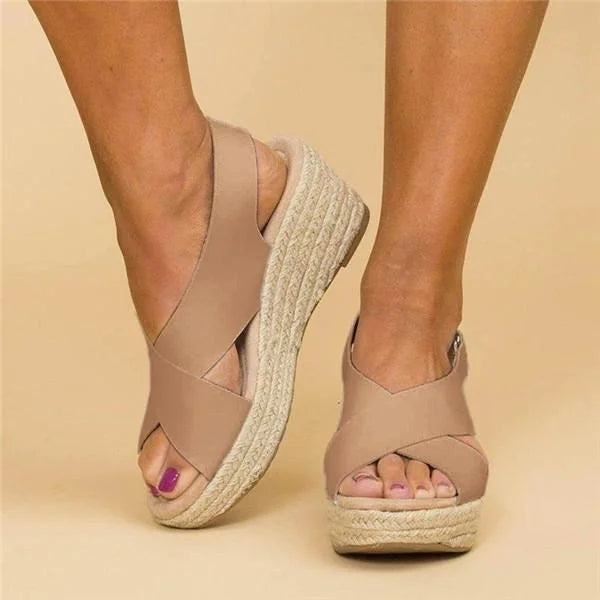 Women's Cushioned Sandals Contoured Footbed Wedge Breathable Casual Summer – Neve
