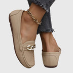 Women's Loafers Cushioned Insole Gold Chain Detail Luxury Everyday Flat – Melissa