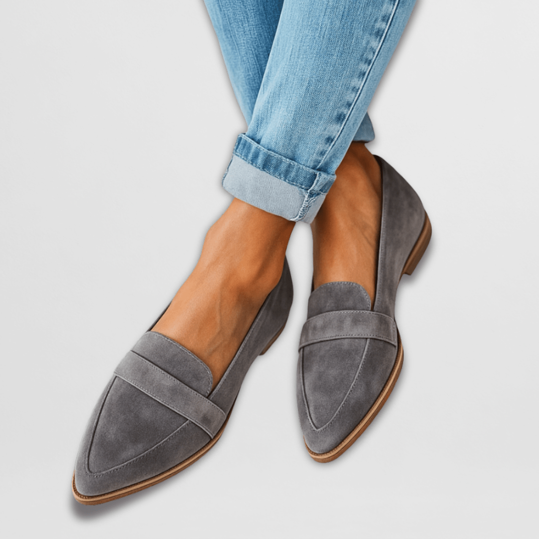 Women's Soft Suede Loafers Cushioned No Break-In Everyday Comfort Flat – Helen