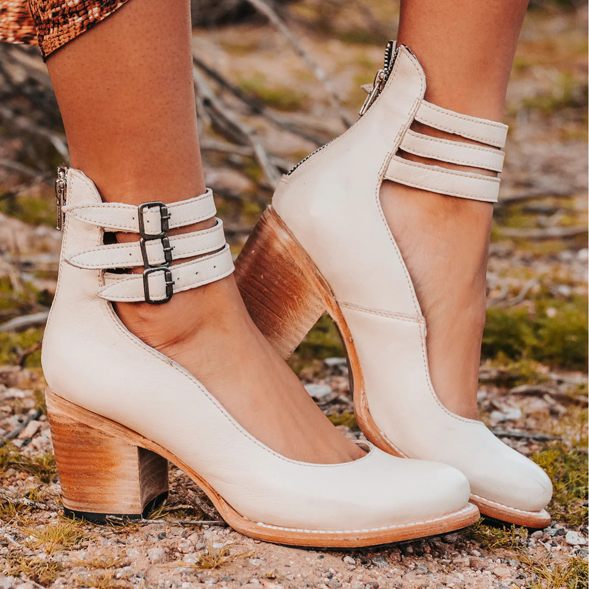 Women's Elegant Comfortable Sandals Ankle Strap Block Heel Casual to Night Out – Naturéva