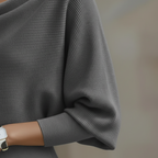 Women's Elegant Cowl Neck Midi Dress Long Sleeve Formal Work Office Cocktail Wedding Guest Bodycon – Grey Black Beige Blue