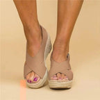 Women's Cushioned Sandals Contoured Footbed Wedge Breathable Casual Summer – Neve