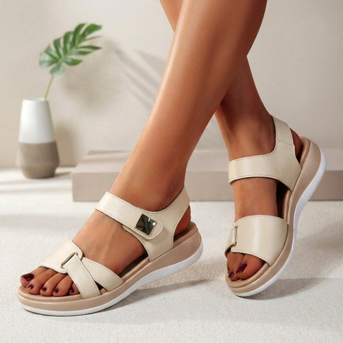 Women's Adjustable Strap Platform Sandals Open Toe Casual Summer Sandals – Sophia