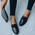 Women's Crocodile Texture Loafers Slip-On Embossed Cushioned Insole Casual Formal Elegant – Hannah