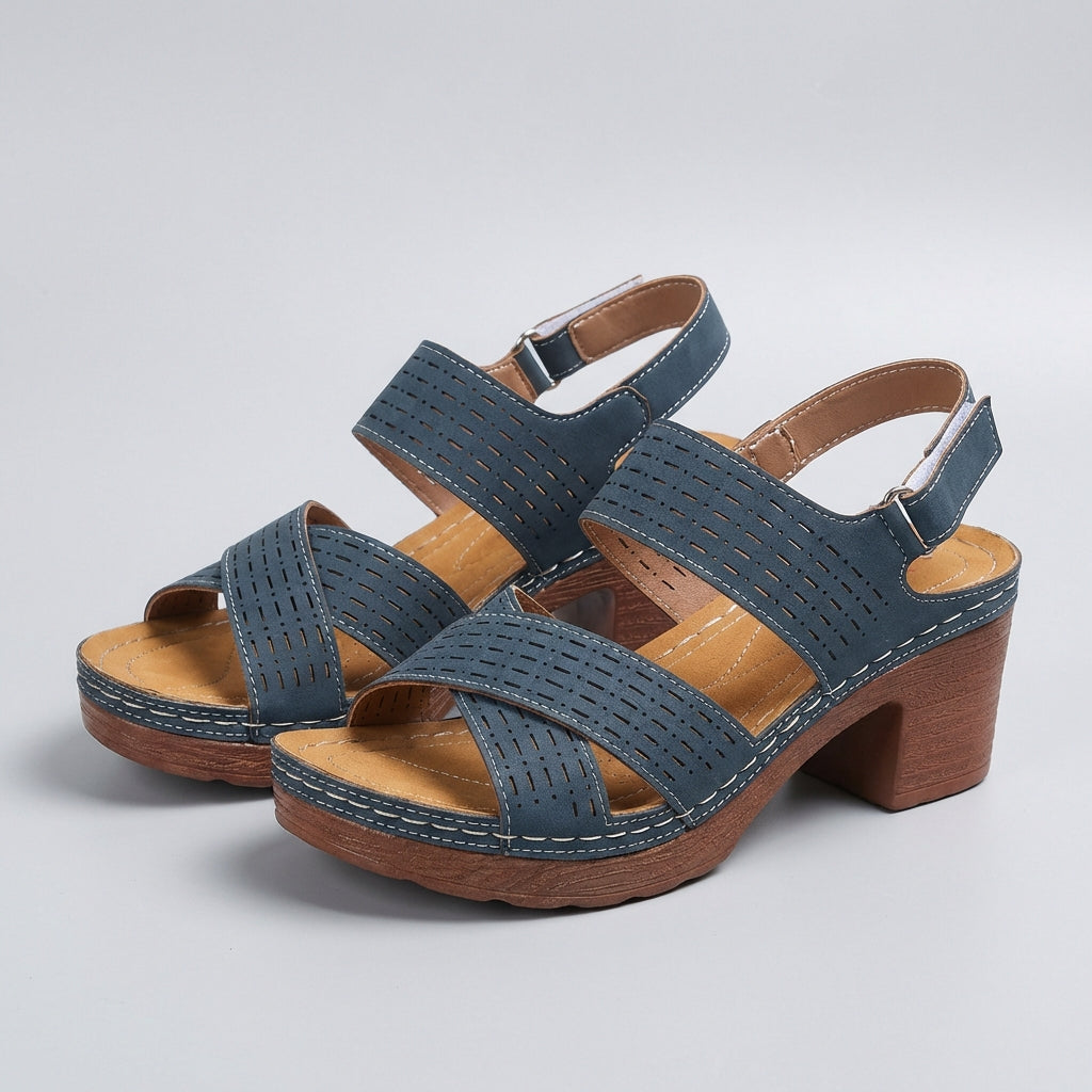 Women's Platform Heel Comfort Sandals Adjustable Strap Open Toe Casual Summer Shoes – Victoria