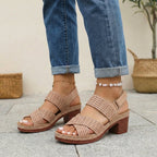 Women's Platform Heel Comfort Sandals Adjustable Strap Open Toe Casual Summer Shoes – Victoria