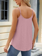 Women's Slim Fit Camisole Cropped Tank Top Scoop Neck Stretch Casual Summer Party Top