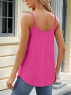 Women's Slim Fit Camisole Cropped Tank Top Scoop Neck Stretch Casual Summer Party Top