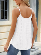 Women's Slim Fit Camisole Cropped Tank Top Scoop Neck Stretch Casual Summer Party Top