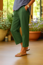 Women's Light Summer Trousers Relaxed Fit Graceful Drape Casual Elegant Everyday Comfort – Rita