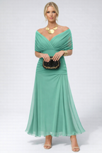 Women's Flowing Floral Long Dress Off-Shoulder V-Neck Formal Elegant Wedding Guest Casual – Lilly