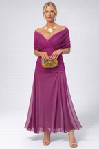 Women's Flowing Floral Long Dress Off-Shoulder V-Neck Formal Elegant Wedding Guest Casual – Lilly