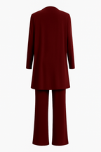 Women's Elegant 3-Piece Set Blazer Vest Wide-Leg Pants Lightweight Flattering Casual Chic – Pin