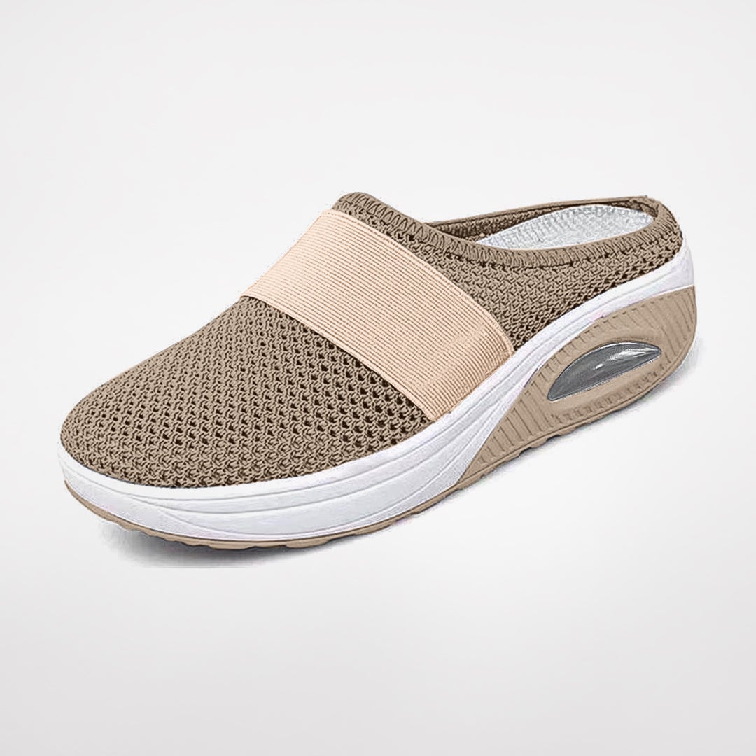 Women's Ergonomic Slip-On Slippers Cushioned Air Sole Non-Slip Comfort Walking Casual