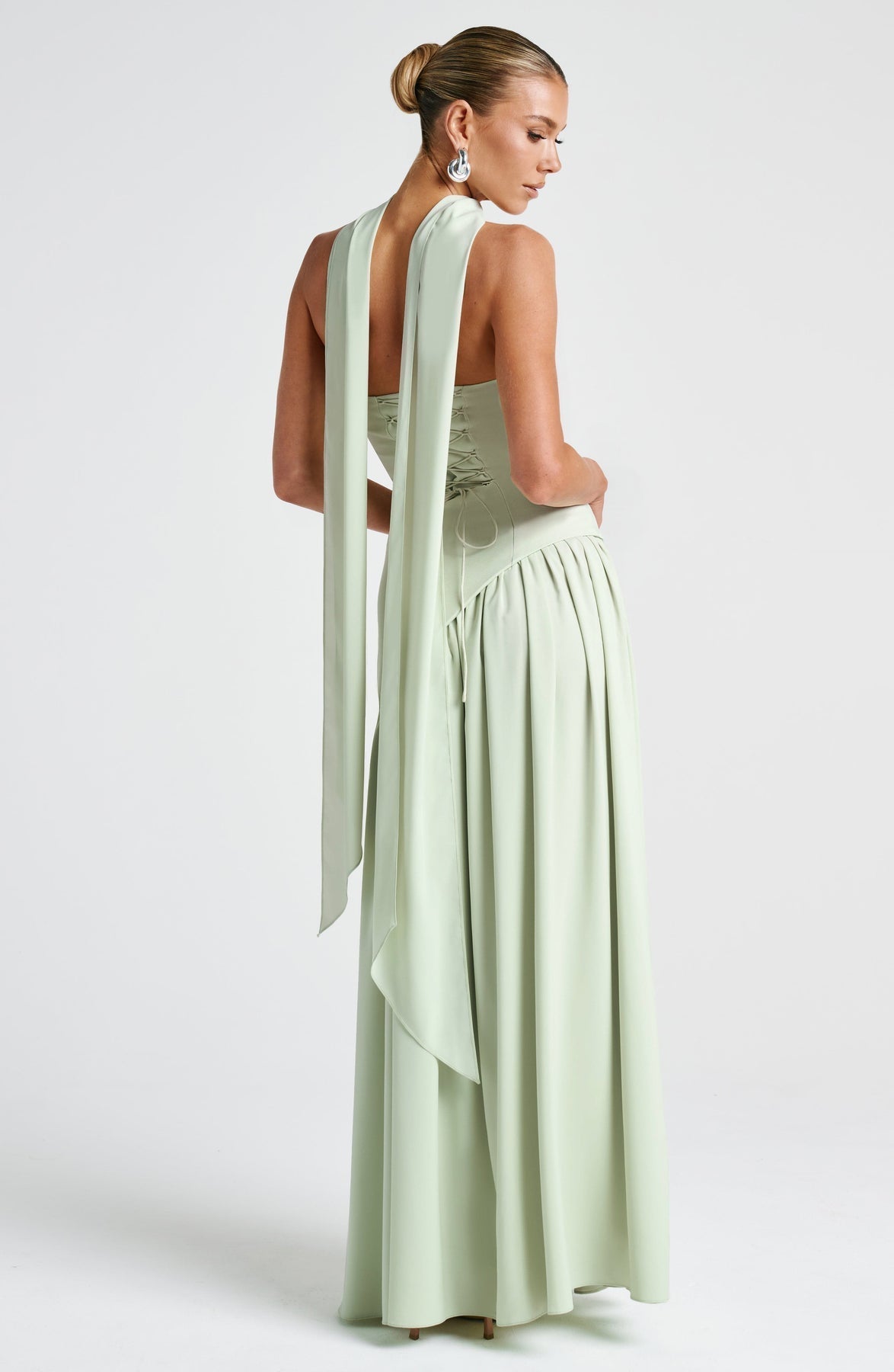 Women's Elegant Strapless Maxi Dress Fitted Slit Formal Party Wedding Guest Sophisticated – Mya