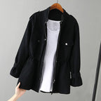 Women's Chic Utility Jacket Zipper Pockets Flattering Fit Minimalist Casual Everyday Elegant – Audrey