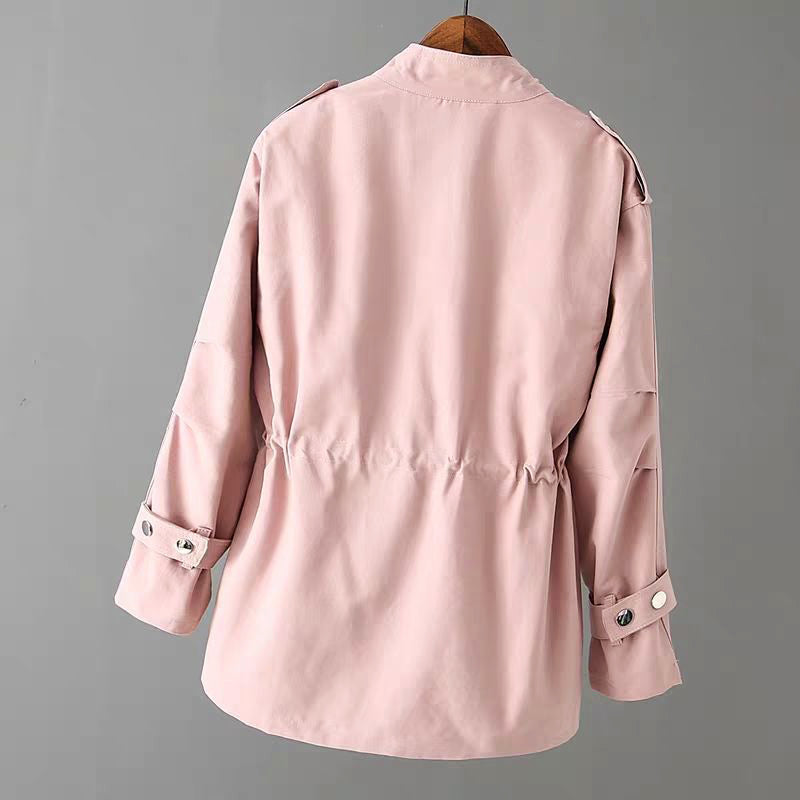 Women's Chic Utility Jacket Zipper Pockets Flattering Fit Minimalist Casual Everyday Elegant – Audrey