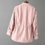 Women's Chic Utility Jacket Zipper Pockets Flattering Fit Minimalist Casual Everyday Elegant – Audrey