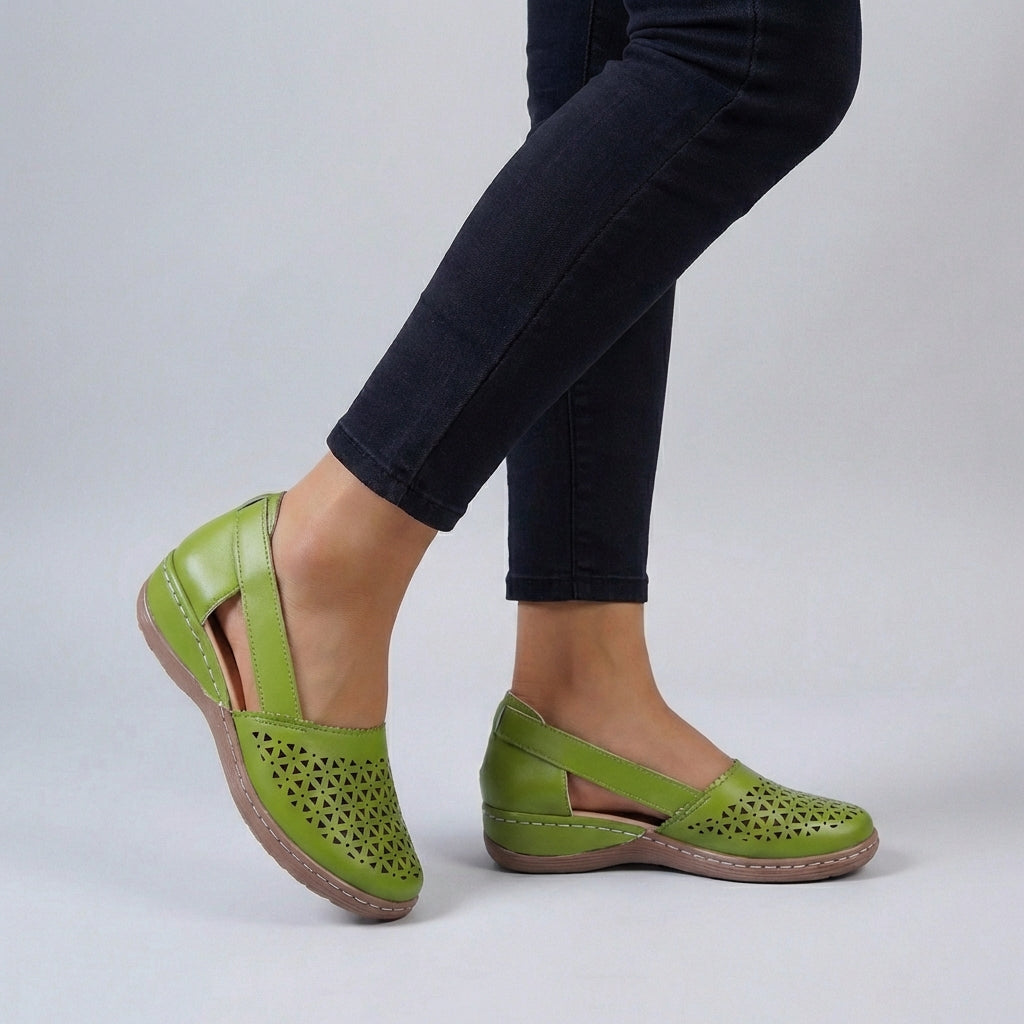Women's Scalloped Cut-Out Comfort Sandals Wedge Breathable Casual Summer Shoes – Sydney