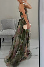 Women's Romantic Sleeveless Formal Dress – Softly Draped Fluid Elegant Party Dress & Wedding Guest Gown