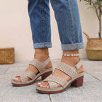 Women's Platform Heel Comfort Sandals Adjustable Strap Open Toe Casual Summer Shoes – Victoria