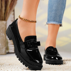 Women's Platform Slip-On Loafers Elevated Sole Cushioned Casual Work Chic Everyday – Fiona