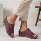 Women's Slip-On Wedge Comfort Slippers Open Toe Casual Summer – Madison