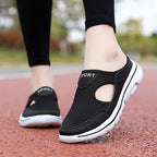 Women's Mesh Slippers Breathable Cushioned Sole Slip-On Casual Summer Walking Comfort