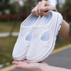Women's Mesh Slippers Breathable Cushioned Sole Slip-On Casual Summer Walking Comfort