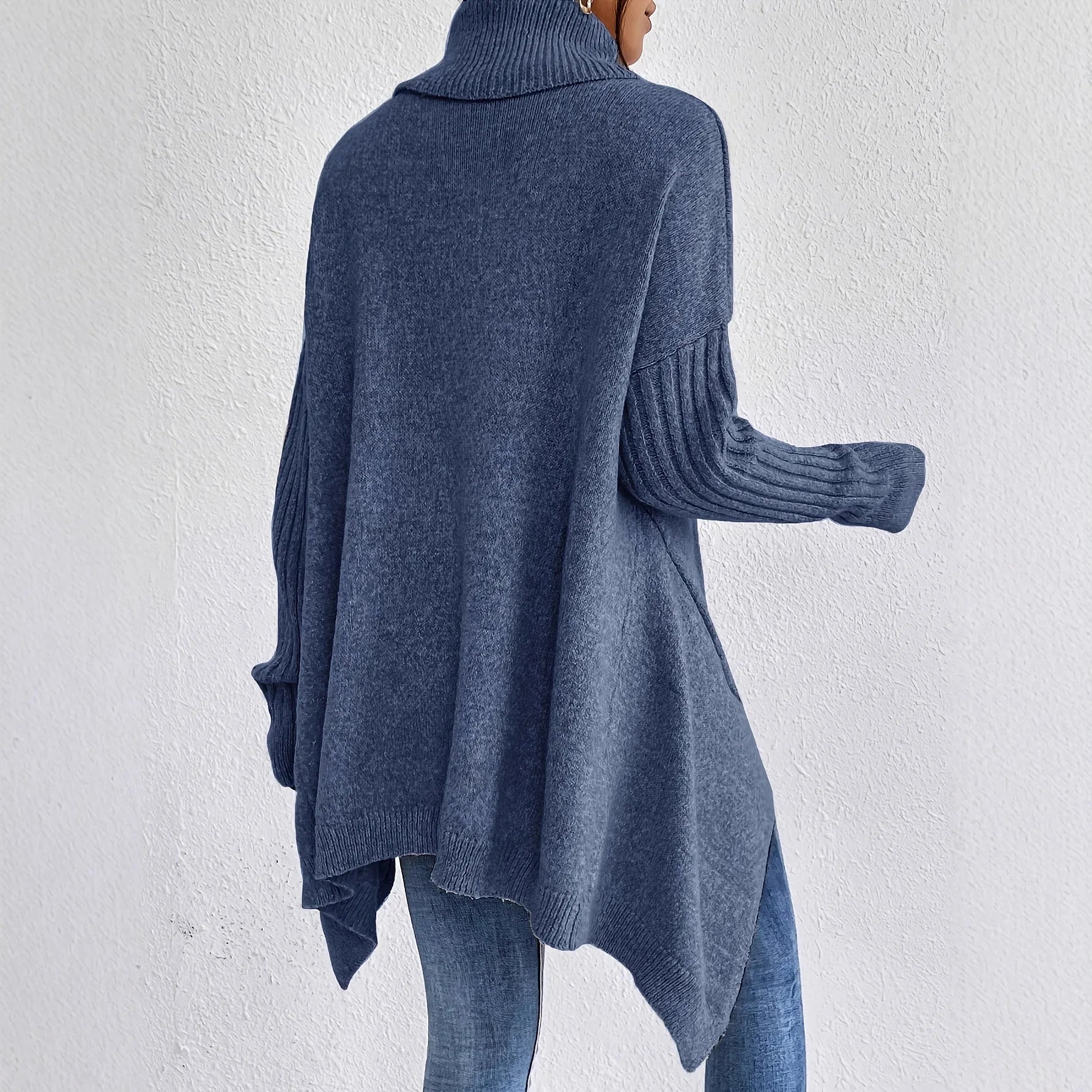 Women's Oversized Cashmere Turtleneck Sweater Loose Warm Soft Knit Casual Winter Cozy – Ella