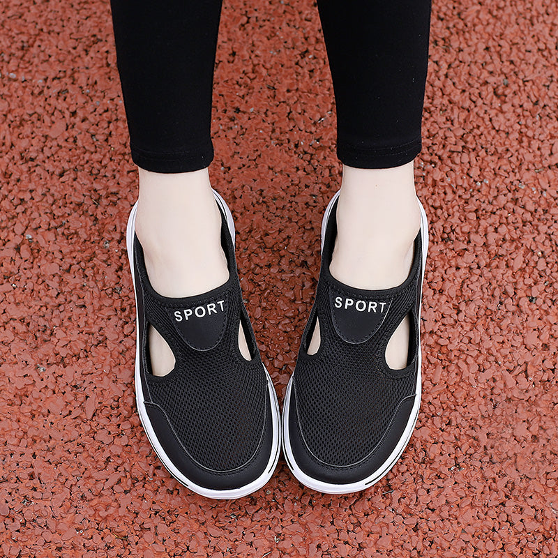 Women's Mesh Slippers Breathable Cushioned Sole Slip-On Casual Summer Walking Comfort