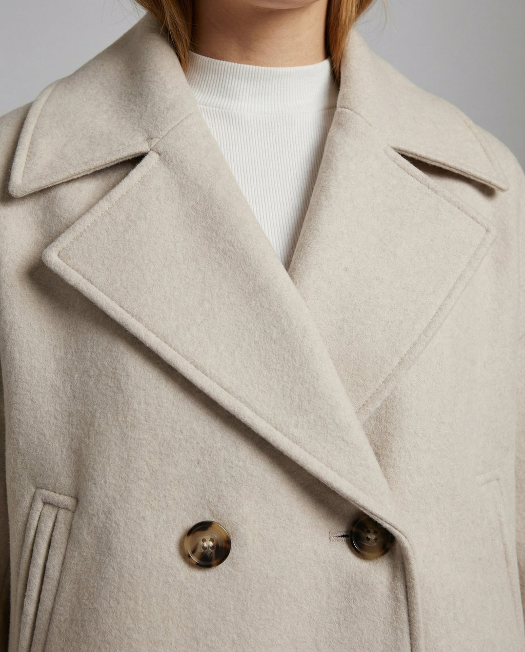 Women's Short Double-Breasted Jacket Lapel Collar Button Placket Casual Chic Cropped Coat – Heidi